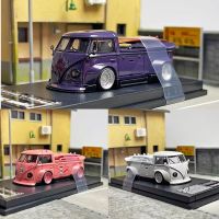 ชุดโมเดลรถยนต์หล่อขึ้นรูปขนาดเล็ก LF 1:64 RWB T1ปิ๊กอัพสีม่วงลาเวนเดอร์/ไข่มุกสีขาว/อ่าว/หมูสีชมพู