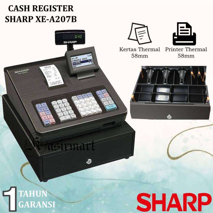 Sharp XEA207B Cash Register Sharp XEA207 Black Mesin Kasir Manual XEA