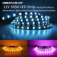 DC 12V LED Strip 5050 SMD 60LEDs/M Black PCB Board Flexible LED Light Waterproof RGB 5050 LED Tape For TV Background Decoration