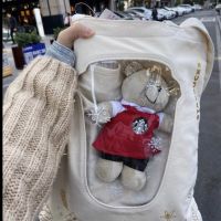 กระเป๋าหมีคริสมาสต์ Starbuck อย่างเป็นทางการสำหรับ Starbuck สำหรับกระเป๋าเอกสารกระเป๋าผ้าใบกระเป๋าความจุมากตุ๊กตาหมี
