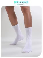 Lang Xi 4 pairs of mens mid-tube ins trendy students thin section boys white stockings cotton socks sports students white socks sports socks