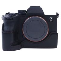 กล้องหนัง PU เกลียว1/4นิ้วครึ่งฐานรองเค้กสำหรับ Sony A7 IV