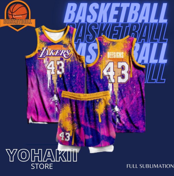 LAKERS 53 BASKETBALL JERSEY FREE CUSTOMIZE OF NAME AND NUMBER ONLY