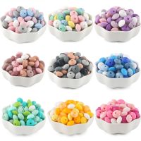 【YF】❈﹉  Sunrony 50/100pcs 12mm Silicone Lentil Beads Jewelry Making Necklace Accessories