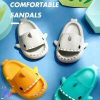 COD DSFERSTRETERER 11.11 flash sale 3D Shark Slippers Non-slip Shower Bathroom Slippers Soft Summer Slide Sandals for Girls and Boys