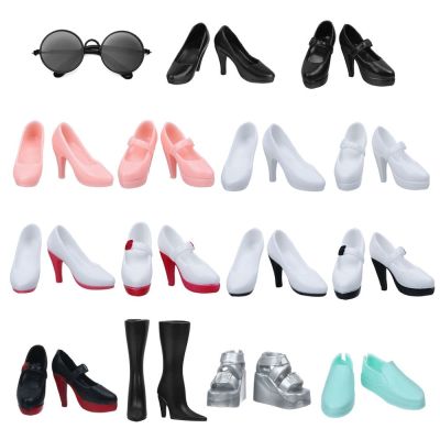 【YF】卐✽  Fashion Multistyles 30cm Dolls Sneakers Heels Foot Flat Shoes Sunglasses 115  Wear Accessory