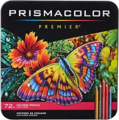 Castle Art Supplies 72 Colored Pencils Set for Adult Artists, Professionals  and Colorists / Protected and Organized in Presentation Tin Box 