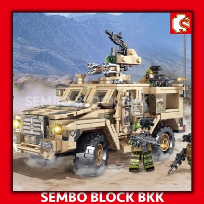 ชุดตัวต่อ SEMBO BLOCK รถทหารลาดตระเวนพร้อมมินิฟิกเกอร์ SD106522 จำนวน 469 ชิ้น