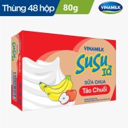 Thùng 48 hộp Sữa chua ăn SuSu IQ loại táo chuối hộp x 80g