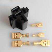 【CC】♞  1Set Car 5 Pin Relay Socket Holder with 3pcs 9.5mm 2pcs 6.3mm Terminals for 80A auto relays