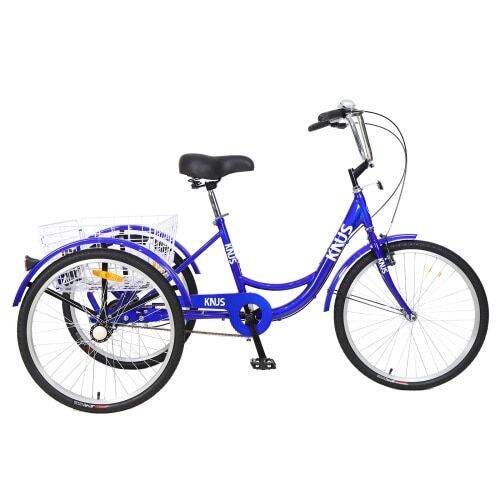 3 Wheeler Adult Bike 26 Inch Wheeled Cruiser Bike With Large Basket For