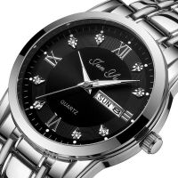 Luxury Mens Watches Luminous Waterproof Stainless Steel Watch Quartz Men Date Calendar Business Wristwatch for Men