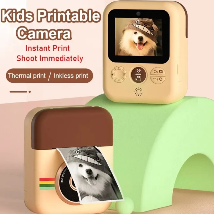 กล้องดิจิทัลวันเกิดสำหรับเด็กพร้อมรูปถ่ายความร้อนเลนส์คู่พร้อมอัดวิดีโอแบบ-hd-ของเล่นกล้องพิมพ์ได้ทันทีขนาดเล็กของขวัญเด็กหญิงเด็กชาย