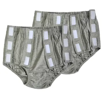 Diapers for elderly soft, washable, reusable, waterproof underwear,  incontinence Light Gray 3L