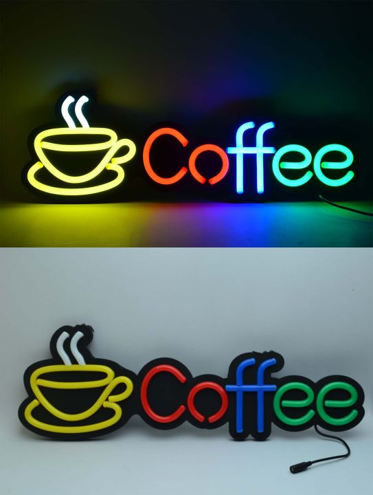 ป้ายไฟนีออนดัด-coffee-ป้ายไฟ-coffee-ป้ายไฟร้าน-ป้ายไฟสำเร็จรูป-ตกแต่งร้าน-เพิ่มสีสัน