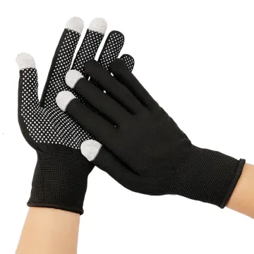 QIANGLEAF Black Thin Goatskin Sport Car Driving MTB Safety Gloves  Wear-resistant Head Layer Leather Gloves