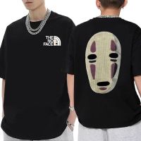 Japan Anime Spirited Away No Face Man Print T-Shirt High Quality Manga Tees Unisex Oversized Casual Couples T Shirts Streetwear S-4XL-5XL-6XL