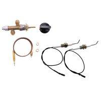 Flame Failure Safety Control Valve Kit, with 3/8Inch Flare Inlet &amp; Outlet,2Pcs Ceramic Electrode Igniter with Wire