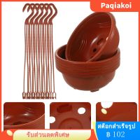 Paqiakoi 6pcs แขวนหม้อแขวนตะกร้าดอกไม้เทียมหม้อกล้วยไม้ชาวไร่แขวนชาวไร่สำหรับพืช