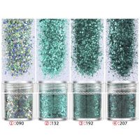 Glitter 4 Bottles Shinning Filling Flash Glitter Powder UV Epoxy Resin Pigment Dust Manicure DIY Fingers Beauty Nail Art Sequins