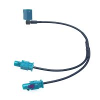 】【=-【 Dual-Male Fakra Y-Splitter To Female Fakra Antenna Adapter Cable Radio FM Antenna Conversion Line Converter For VW/For S H8WE