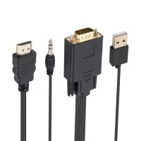 YGSFW VGA ไปยัง HDMI สายเคเบิลที่รองรับ VGA เป็น HDMI อินพุต VGA เอาต์พุต HDMI สายแปลง VGA เป็น HDMI ง่ายต่อการติดตั้ง สีดำสีดำ ตัวแปลง VGA เป็น HDMI สำหรับ/dvdplayer/ โปรเจคเตอร์/โทรทัศน์/กล่องทีวี