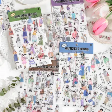 Sticker - Kawaii Cartoon Girl Basic DIY Journal Sticker