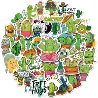 10/50Pcs Cartoon Mixed Series Plant Style Cactus Graffiti Sticker PVC Waterproof Desktop Refrigerator Wall Sticker Wall Stickers Decals