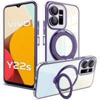 {Taoyitao Case} เคสโทรศัพท์มือถือชุบตัวดูดแม่เหล็กเหมาะสำหรับ Y22S VIVO Y35 2022 Y11 Y12 Y15 Y17 Y12S Y12A Y20 Y20S ฝาครอบ Y02S Y16