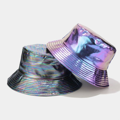 [hot]2022 New Fashion Waterproof Black Bucket Hat Leather Fishing Cap Unisex Fisherman Hats Hip hop Casual Sun Caps