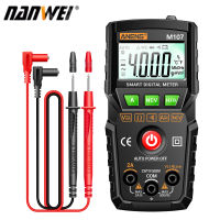 ANENG M107สมาร์ทมัลติมิเตอร์แบบดิจิตอล4000นับ NCV Universal Meter เครื่องทดสอบมัลติฟังก์ชั่นแบบใช้มือถือโวลต์มิเตอร์แอมมิเตอร์พร้อมไฟฉายแบ็คไลท์ Ac/dc แรงดันไฟฟ้าและการวัดความต้านทานกระแสไฟ Zero Fire Wire Detection