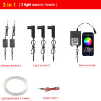 RGB Ambient LED With Interior Decoration Car Fiber Optic Strip Light By App Control 12V Decorative Atmosphere Lamps