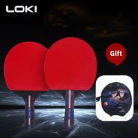 Loki ไม้ X1ไม้ตีปิงปองสำหรับผู้เริ่มต้น BET Tenis Meja สิวในไม้ปิงปองทำจากยางพร้อมกระเป๋า