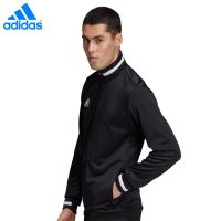 Adidas เสื้อทีม19 DW6849แจ็คเก็ตสีดำ/ขาวสำหรับฝึกซ้อม (ขนาด Adidas เกาหลี)