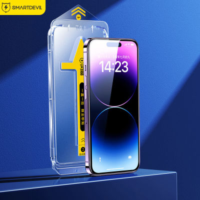 SmartDevil ปกป้องหน้าจอสำหรับ iPhone 14 Pro Max 14 Plus iPhone 15 Pro Max 13 Pro Max iPhone 12 Pro max iPhone 11 Pro max X XS XsMax iPhone 15 Plus Tempered Glass Film ฟิล์มฝุ่นฟิล์มแก้วกระจกนิรภัยป้องกันทุกสัดส่วนกับเครื่องมือติดตั้ง