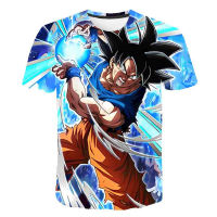 2023ใหม่แฟชั่น T เสื้อฤดูร้อนแขนสั้น O-Neck Tshirt Goku Vegeta Tee สำหรับเด็กทารกเด็กเสื้อลำลองเสื้อยืด