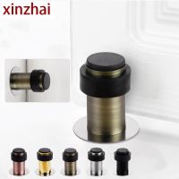 Rubber Anti-collision Door Stop Stainless Steel Round Door Stop Safety Home Door Stop Cylindrical Door Touch Free Punch