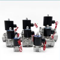 Stainless Steel Electric Solenoid Valve 1/4" 3/8" 1/2" 3/4" 1" Normally Closed Pneumatic For Water Oil Air Gas 12V/24V/220V/110V Valves