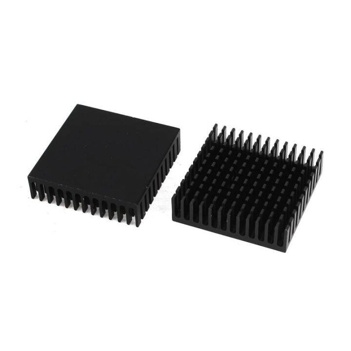 2-x-black-aluminum-radiator-heat-sink-heat-sink-40-x-40-mm-x-11-mm