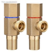 ﹍► Bathroom Golden Brass Angle Valves Hot and Cold Water Stop Quick Open Faucet for Bathroom Kitchen Toilet Sink G1/2