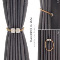 2PCS Magnetic Curtain Clip Holders Tie Back Buckle Hanging Accessories