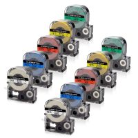 10Pcs 12mm Label Maker Tape Label Maker Black on White/Red/ Blue/Yellow/Green Label Tape for Epson/KingJim Printer