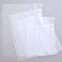 1PC Transparent Waterproof PVC Zipper Binder Folder Storage Bag Pouch Loose Leaf Notebook Accessories A4/A5/A6/A7 Size Available Note Books Pads