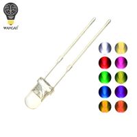 100PCS F5 5MM LED Diode Kit 3V DIY Set Light Emitting Warm White Green Red Blue Yellow Orange Purple UV Pink Ultra Bright 20mA Electrical Circuitry Pa