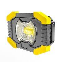 Portable Powerful COB Work Light 180 Degrees Adjustable Lantern Solar USB Rechargeable Spotlight for Outdoor Camping