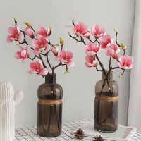 【DT】 hot  Artificial Magnolia Flower Branch For Home Wedding Party Decoration Fake Silk Flower Plant Simulation Real Touch Flower Bouquet