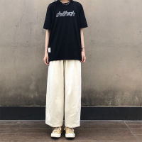 cotton Retro Khaki Woman Jeans Ankle-Length High Waisted Bottom Clothes Summer Harajuku Solid Japanese Style Ladies Trouser