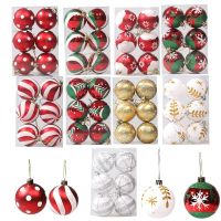 6cm Painted Christmas Craft Supplies 2022 Novelty Home Ball Outdoor Props Tree Ornaments Hand painted Plastic Electroplating