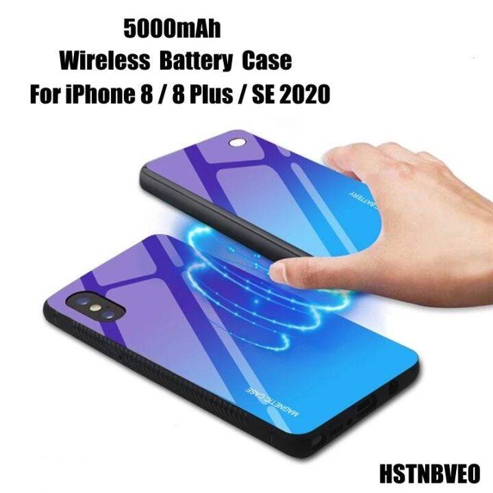 Wireless Battery Charging Cases For iPhone 8 Plus Power Bank Battery Charger Cover For