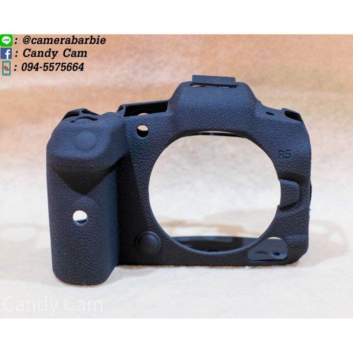 easyCover custodia in silicone nera per Canon R5 / R6 / R6 II